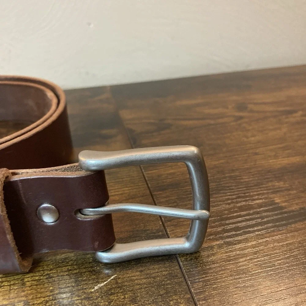 MorrisonMade Leather Belt Brown Full Grain‎ Handmade USA TikTok Viral AWM 43-48
